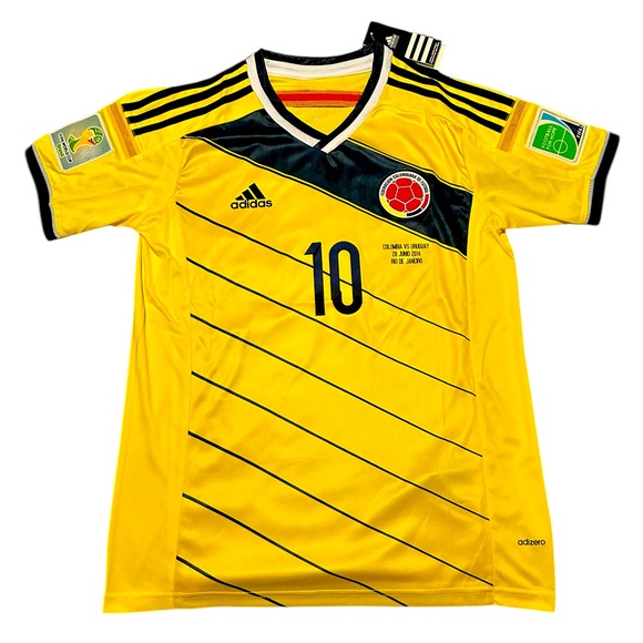 2014 World Cup Colombia home kit. James Rodriguez soccer football jersey. NWT - Picture 1 of 4